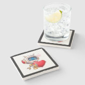 Decorative Coasters – Elegant Home & Bar Essential Steinuntersetzer (Seitenansicht)