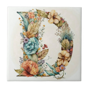 Decorative D Blume Letter Keramik Tile Fliese