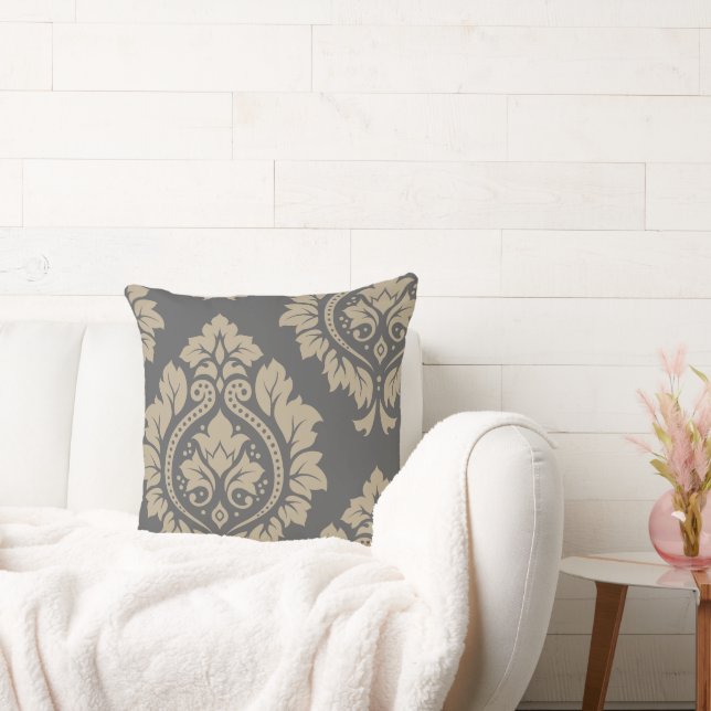 Decorative Damask Art I Cream Kissen (Liege)