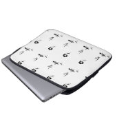 Decorative, Dark Grey, Charcoal Electronics Bag Laptopschutzhülle (Vorne Knopf)