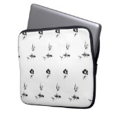 Decorative, Dark Grey, Charcoal Electronics Bag Laptopschutzhülle (Vorderseite Links)