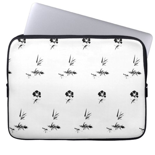 Decorative, Dark Grey, Charcoal Electronics Bag Laptopschutzhülle (Vorderseite)