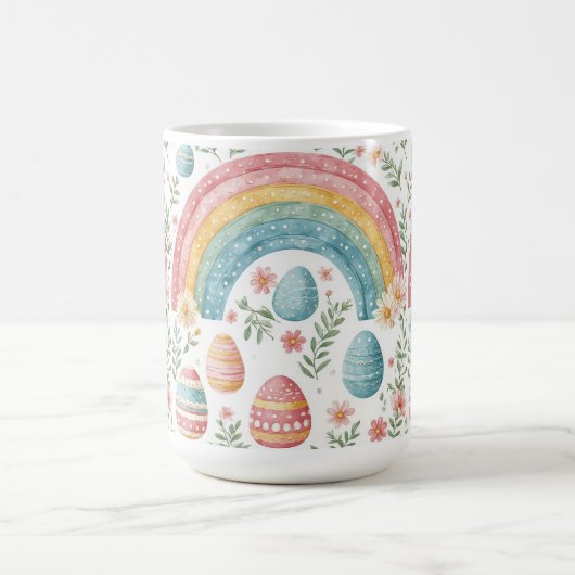 Decorative Easter Eggs Pastel Spring Rainbow Theme Kaffeetasse (Mittel)