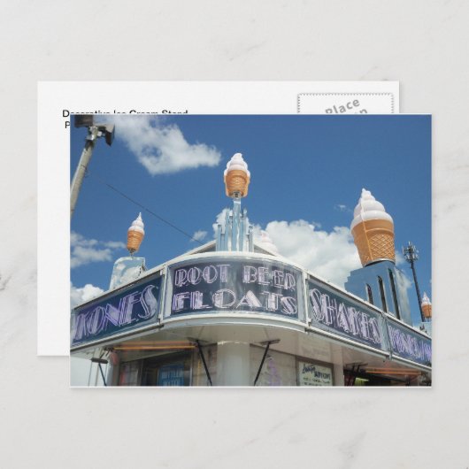Decorative Eiscreme Postkarte (Vorne/Hinten)