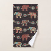 Decorative Elephant Pattern Bath Towel Badhandtuch Set (Handtuch)