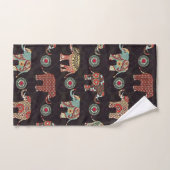 Decorative Elephant Pattern Bath Towel Badhandtuch Set (Handtuch)