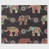 Decorative Elephant Pattern Wrapping Paper Geschenkpapier (Flach)