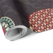 Decorative Elephant Pattern Wrapping Paper Geschenkpapier (Rolleneckpunkt)