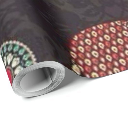 Decorative Elephant Pattern Wrapping Paper Geschenkpapier (Rolleneckpunkt)