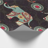 Decorative Elephant Pattern Wrapping Paper Geschenkpapier (Ecke)