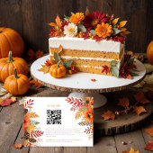 Decorative Fall Foliage & Flowers Photo Wedding  Save The Date