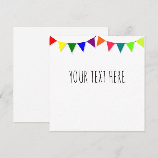 Decorative Flags Einladung (Vorne/Hinten)