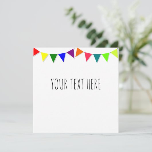 Decorative Flags Einladung (Stehend Vorderseite)