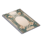 Decorative Floral Art Nouveau Design Notizblock (Rechte Seite)