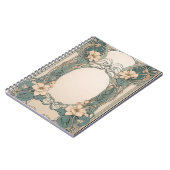 Decorative Floral Art Nouveau Design Notizblock (Linke Seite)