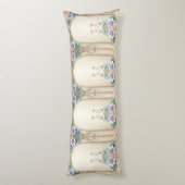 Decorative Floral Frame Body Pillow Seitenschläferkissen (Rückseite (Vertikal))