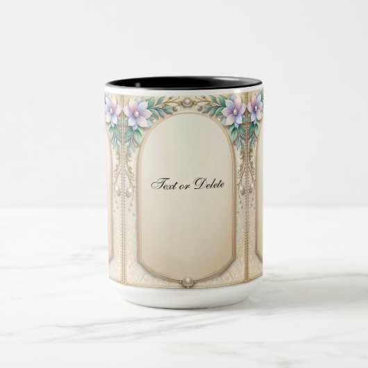 Decorative Floral Frame Mug Tasse (Zentrum)