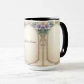 Decorative Floral Frame Mug Tasse (VorderseiteRechts)