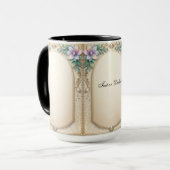 Decorative Floral Frame Mug Tasse (Vorderseite Links)