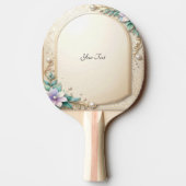 Decorative Floral Frame Ping Pong Paddle Tischtennis Schläger (Rückseite)