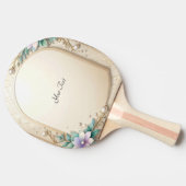 Decorative Floral Frame Ping Pong Paddle Tischtennis Schläger (Seitenansicht)