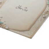 Decorative Floral Frame with Pearls Cutting Board Schneidebrett (Ecke)