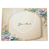 Decorative Floral Frame with Pearls Gift Bag Große Geschenktüte (Vorderseite)