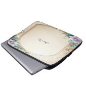 Decorative Floral Frame with Pearls Laptop Sleeve (Vorne Knopf)