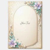 Decorative Floral Frame with Pearls Magnet (Vorderseite)