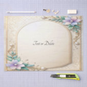 Decorative Floral Frame with Pearls Tissue Paper Seidenpapier (Handwerk)