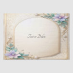 Decorative Floral Frame with Pearls Tissue Paper Seidenpapier<br><div class="desc">Beautiful Decorative Floral Frame with Pearls Tissue Paper</div>