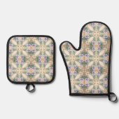Decorative Floral Oven Mitt & Pot Holder Set (Vorderseite)