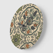 Decorative Floral Persian Tile Design Große Wanduhr (Winkel)