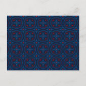 Decorative floral tiles pattern postkarte (Vorderseite)