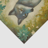 Decorative Floral Wolf Seidenpapier (Ausschnitt)