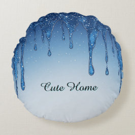 Decorative for Living Room With Dripping Droplets Rundes Kissen