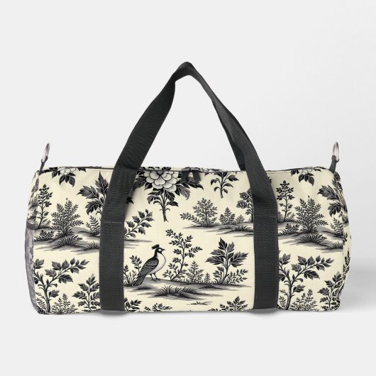 Decorative French toile pattern Duffle Bag (Rückseite)