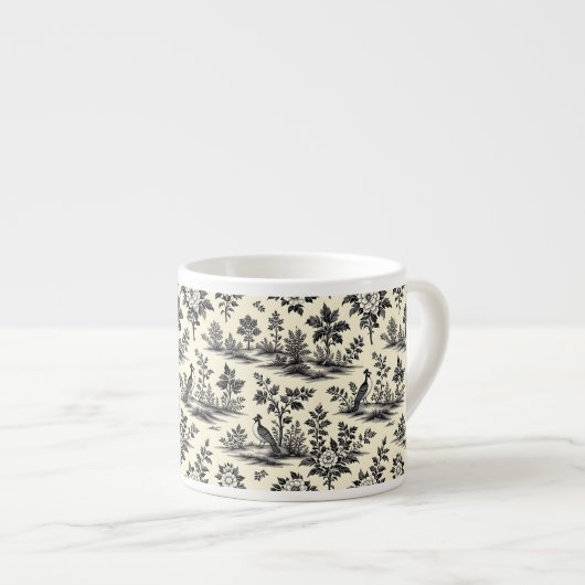 Decorative French toile pattern Espressotasse (Vorderseite Rechts)