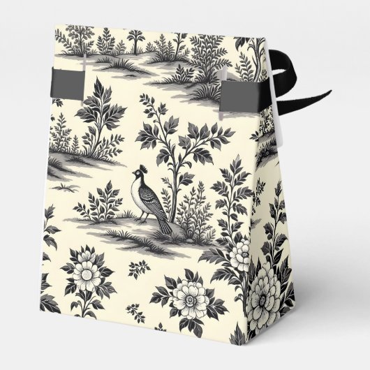 Decorative French toile pattern Geschenkschachtel (Rückseite)