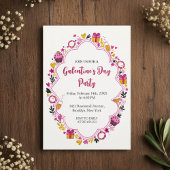 Decorative Galentines Invitation Oval Frame Einladung