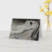 Decorative Gator Skull Karte (Gelbe Blume)