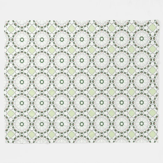 Decorative geometric floral patterned fleecedecke (Vorderseite (Horizontal))