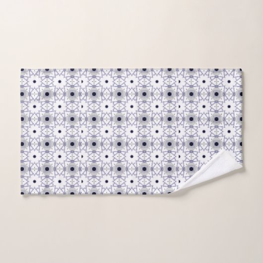 Decorative geometric patterned on white background badhandtuch set (Handtuch)