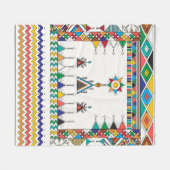 Decorative geometric repeating pattern inspired by fleecedecke (Vorderseite (Horizontal))