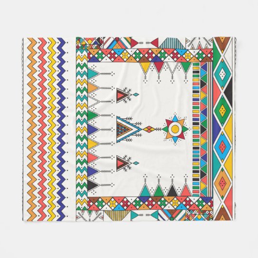 Decorative geometric repeating pattern inspired by fleecedecke (Vorderseite (Horizontal))