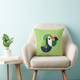 Decorative Geometric Toucan for Bird Lovers Kissen