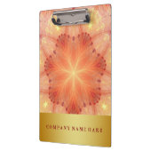 Decorative Gold Abzeichen Orange Blume Lace Petals Klemmbrett (Links)