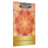 Decorative Gold Abzeichen Orange Blume Lace Petals Klemmbrett (Rechts)