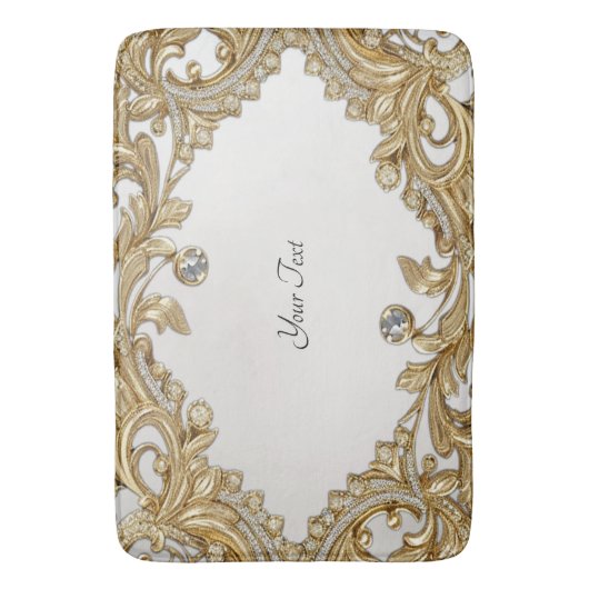 Decorative Gold Bath Mat Badematte (Vorderseite Vertikal)