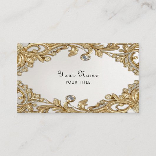 Decorative Gold Business Card Visitenkarte (Vorderseite)